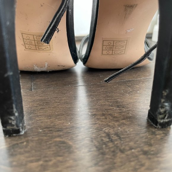 Black Strappy Sandals - Picture 3 of 4